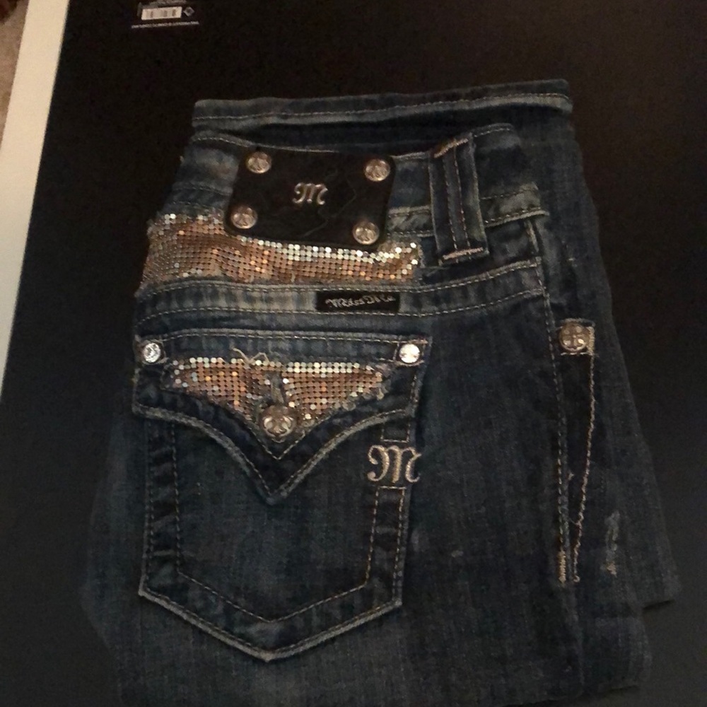 Miss Me jeans size 27 with bling; boot cut